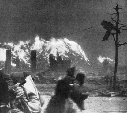 High winds fanning the flames in the Hiroshima firestorm